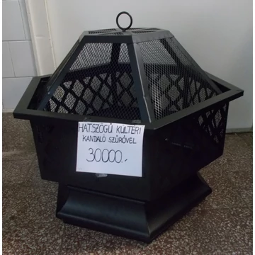 Hatszögű kültéri kandalló 